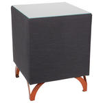 NACHTSCHRANK 45/55/45 cm  - Anthrazit/Kupferfarben, Design, Glas/Textil (45/55/45cm) - Esposa