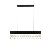 LED-HÄNGELEUCHTE 100/7/120 cm  - Transparent, Design, Glas/Metall (100/7/120cm) - Novel