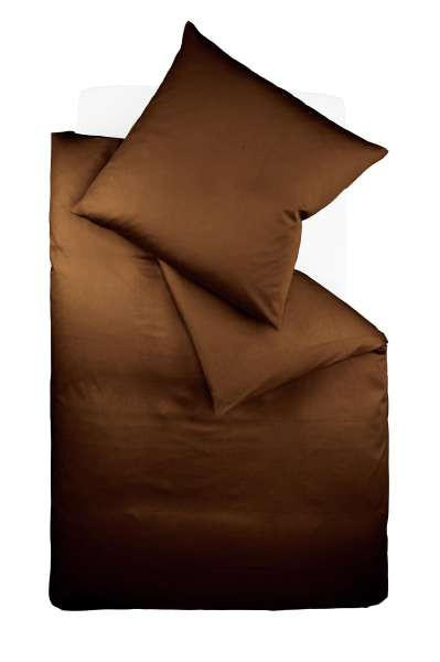 BETTWÄSCHE Makosatin 155/220 cm - Braun, Basics, Textil (155/220cm) - Fleuresse