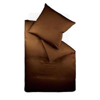BETTWÄSCHE Makosatin 155/220 cm  - Braun, Basics, Textil (155/220cm) - Fleuresse