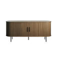 SIDEBOARD 180/76/45 cm  - Eiche dunkel/Schwarz, Trend, Holz/Holzwerkstoff (180/76/45cm) - Xora