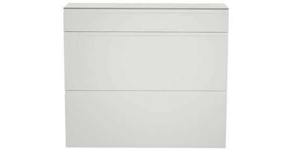 SCHUHKIPPER - Weiß, Design, Glas/Holzwerkstoff (110/96/33cm) - Moderano