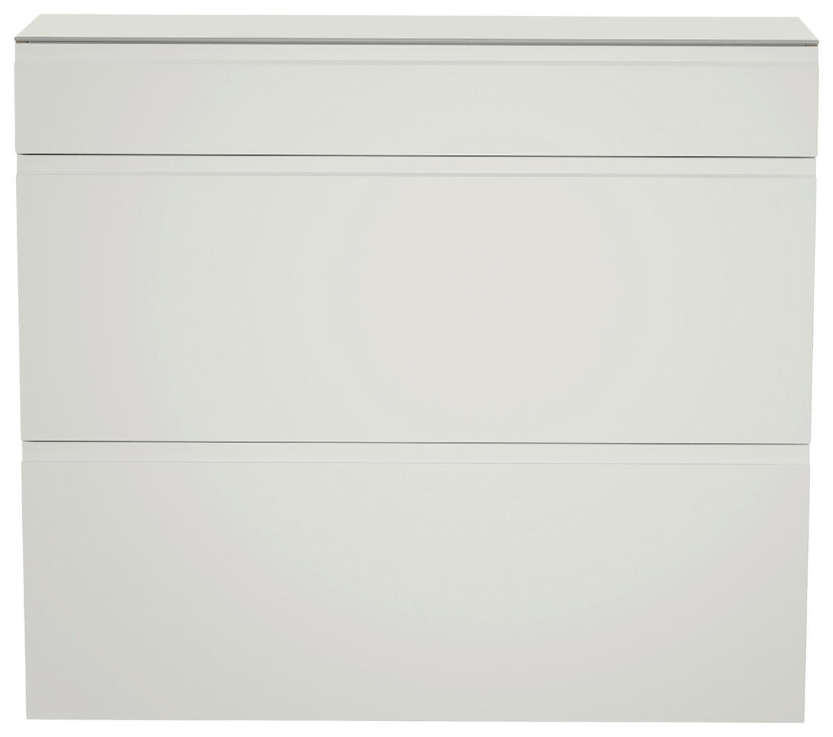 SCHUHKIPPER Gardasee  in 110/96/33 cm  - Weiß, Design, Glas/Holzwerkstoff (110/96/33cm) - Moderano