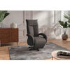 SESSEL in Echtleder Mokka  - Schwarz/Mokka, Konventionell, Leder/Metall (74/112/82cm) - Sit & More