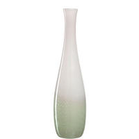 VÁZA, sklo, 59,00 cm - bílá/zelená, Basics, sklo (15,30/59,00/15,30cm) - Leonardo