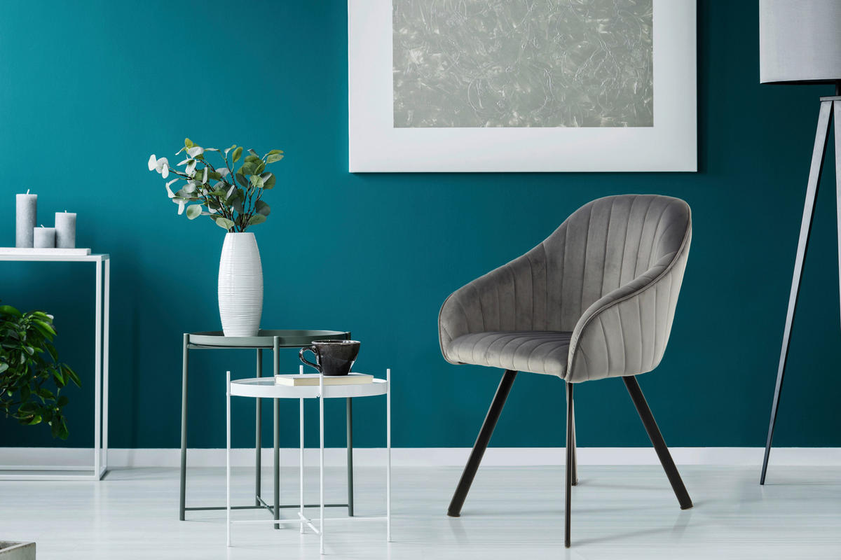 SADA STOLIČIEK S PODRÚČKAMI 2 kus - čierna/tmavosivá, Modern, kov/textil (56/86/59cm) - MID.YOU