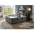 BOXSPRINGBETT 180/200 cm,  in Grau, Matratze, Bettkasten, Topper, motorische Verstellbarkeit, H2 = mittel  - Silberfarben/Grau, Design, Kunststoff/Textil (180/200cm) - Esposa