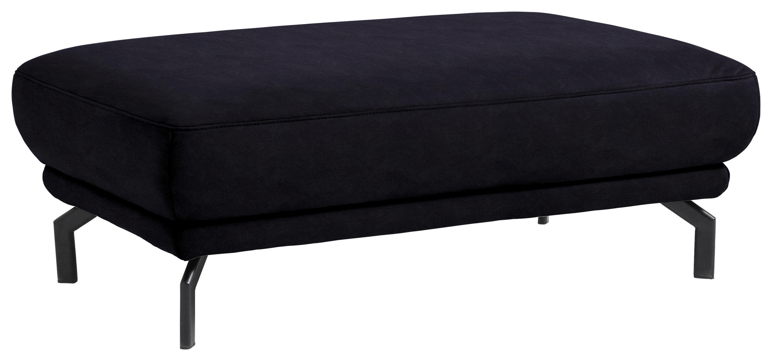 HOCKER in Textil Schwarz  - Schwarz, Design, Textil/Metall (127/46/72cm) - Dieter Knoll