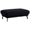 HOCKER in Textil Schwarz  - Schwarz, Design, Textil/Metall (127/46/72cm) - Dieter Knoll