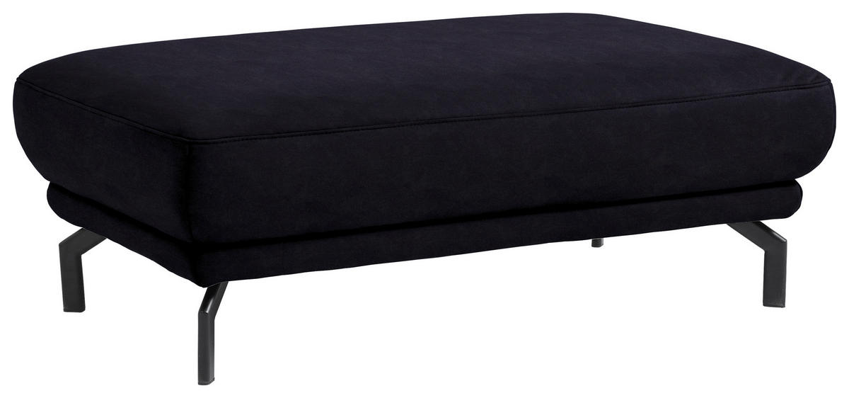 HOCKER in Textil Schwarz  - Schwarz, Design, Textil/Metall (127/46/72cm) - Dieter Knoll