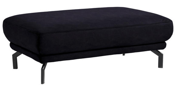 HOCKER in Textil Schwarz - Schwarz, Design, Textil/Metall (127/46/72cm) - Dieter Knoll