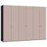 DREHTÜRENSCHRANK in Rosa, Schwarz - Silberfarben/Schwarz, Design, Glas/Holzwerkstoff (303,1/220/58,5cm) - Jutzler DREHTÜRENSCHRANK in Rosa, Schwarz - Silberfarben/Schwarz, Design, Glas/Holzwerkstoff (303,1/220/58,5cm) - Jutzler