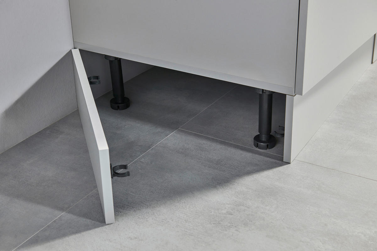 KÜCHENLEERBLOCK 340 cm   in Grau  - Schwarz/Grau, Design, Holzwerkstoff/Metall (340cm) - MID.YOU