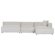 ECKSOFA in Chenille Creme  337/178 cm  - Creme/Schwarz, MODERN, Kunststoff/Textil (337/178cm) - Carryhome