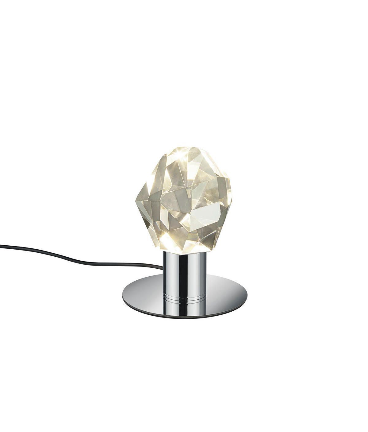 LED-TISCHLEUCHTE Verano 13/17 cm   - Chromfarben/Transparent, Design, Glas/Metall (13/17cm) - Trio Leuchten