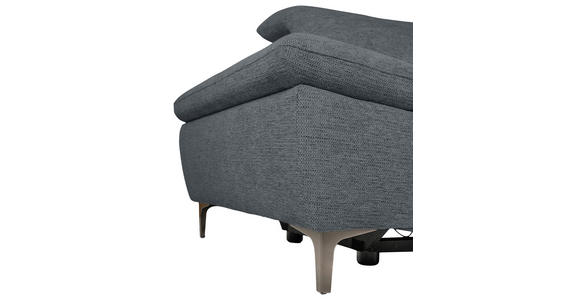 ECKSOFA Dunkelgrau Webstoff - Dunkelgrau/Schwarz, KONVENTIONELL, Textil/Metall (288/225cm) - Carryhome