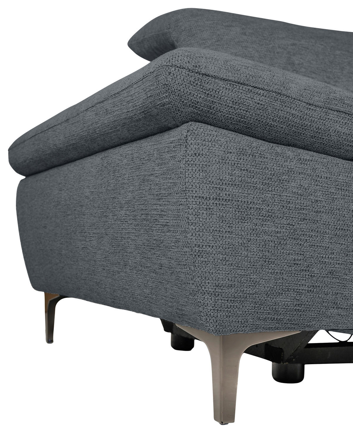 ECKSOFA Dunkelgrau Webstoff  - Dunkelgrau/Schwarz, KONVENTIONELL, Textil/Metall (288/225cm) - Carryhome
