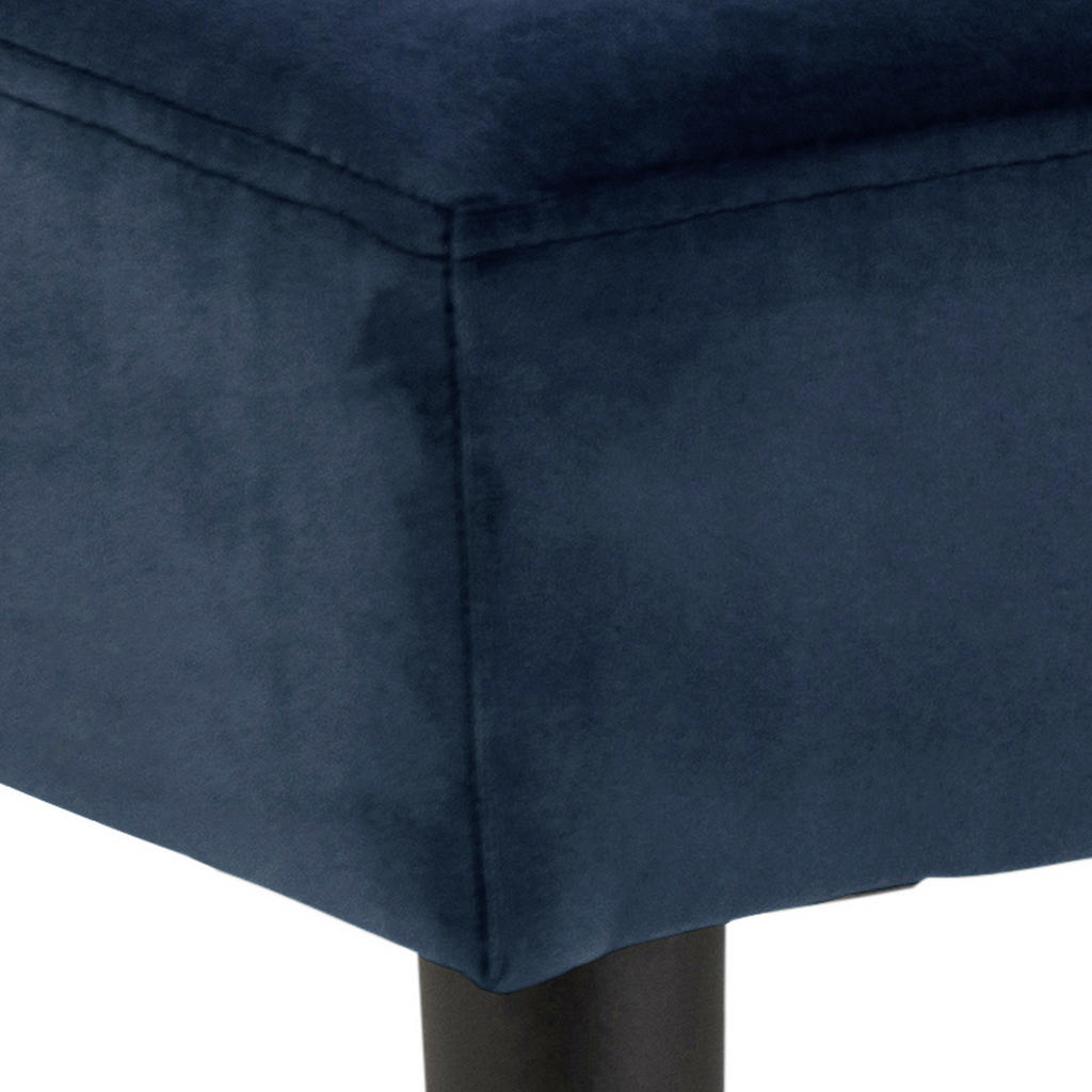 Thumbnail - Livetastic Hockerbank, Schwarz, Dunkelblau, Metall, Textil, 95x45x38 cm, Stoffauswahl, Esszimmer, Bänke, Sitzbänke