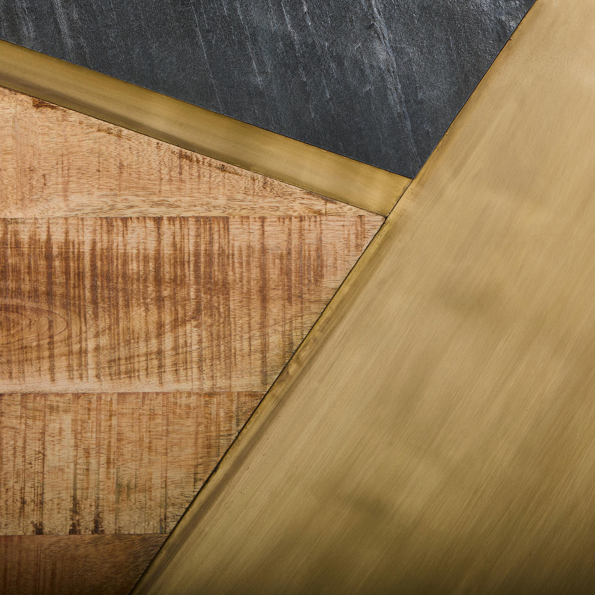 SIDEBOARD  160/78/42 cm  - Goldfarben/Schwarz, Design, Holz/Metall (160/78/42cm) - Livetastic