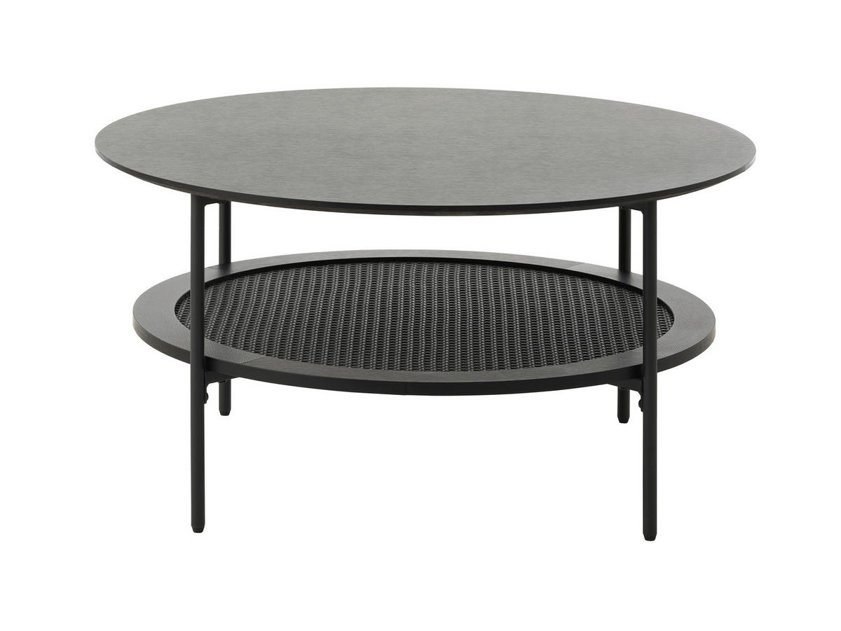 COUCHTISCH 80/80/40 cm rund Schwarz  - Schwarz, Basics, Holzwerkstoff/Metall (80/80/40cm) - Boxxx