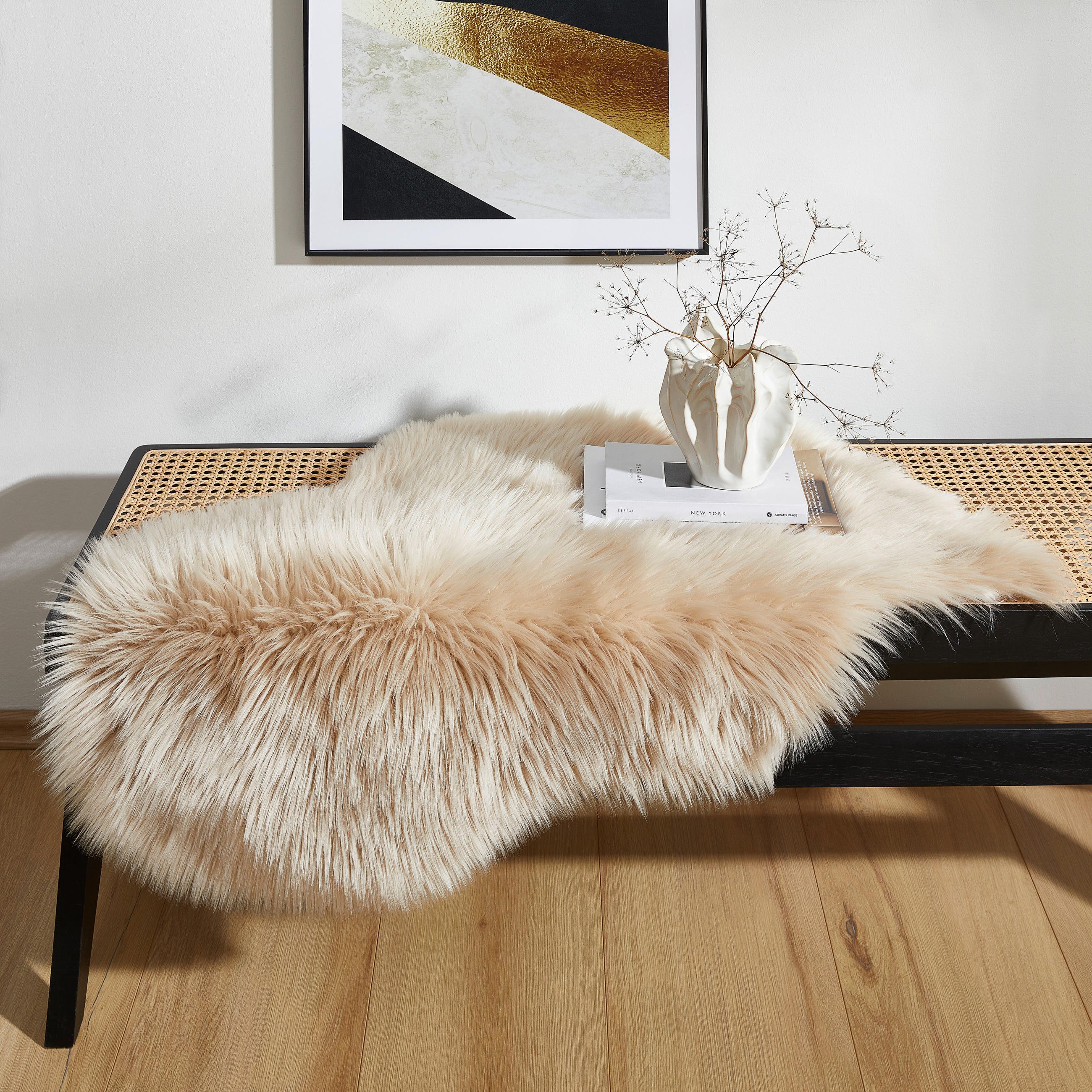 KUNSTFELL 60/90 cm Sarah Beige  - Beige, Basics, Textil/Fell (60/90cm) - Boxxx
