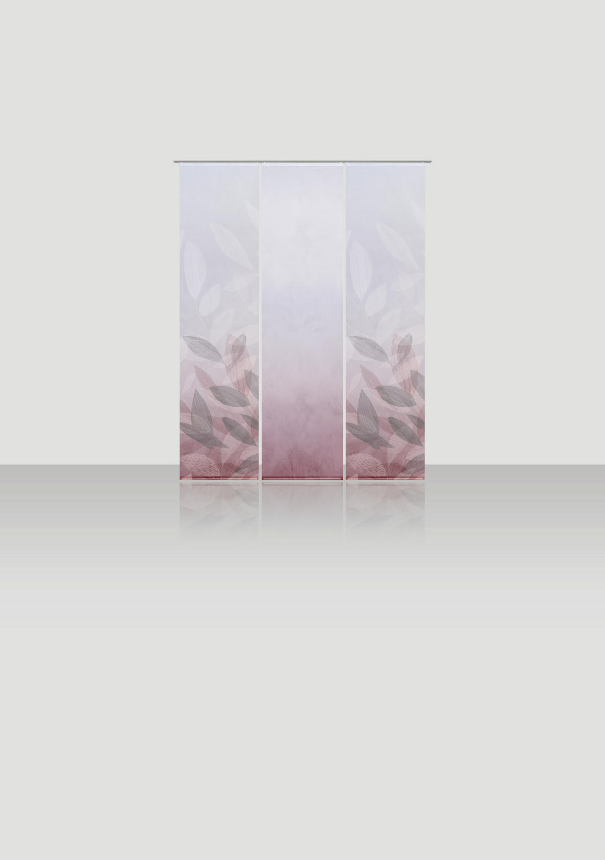 FLÄCHENVORHANG  3 Stück  halbtransparent   60/245 cm  - Bordeaux, Natur, Textil (60/245cm) - Novel