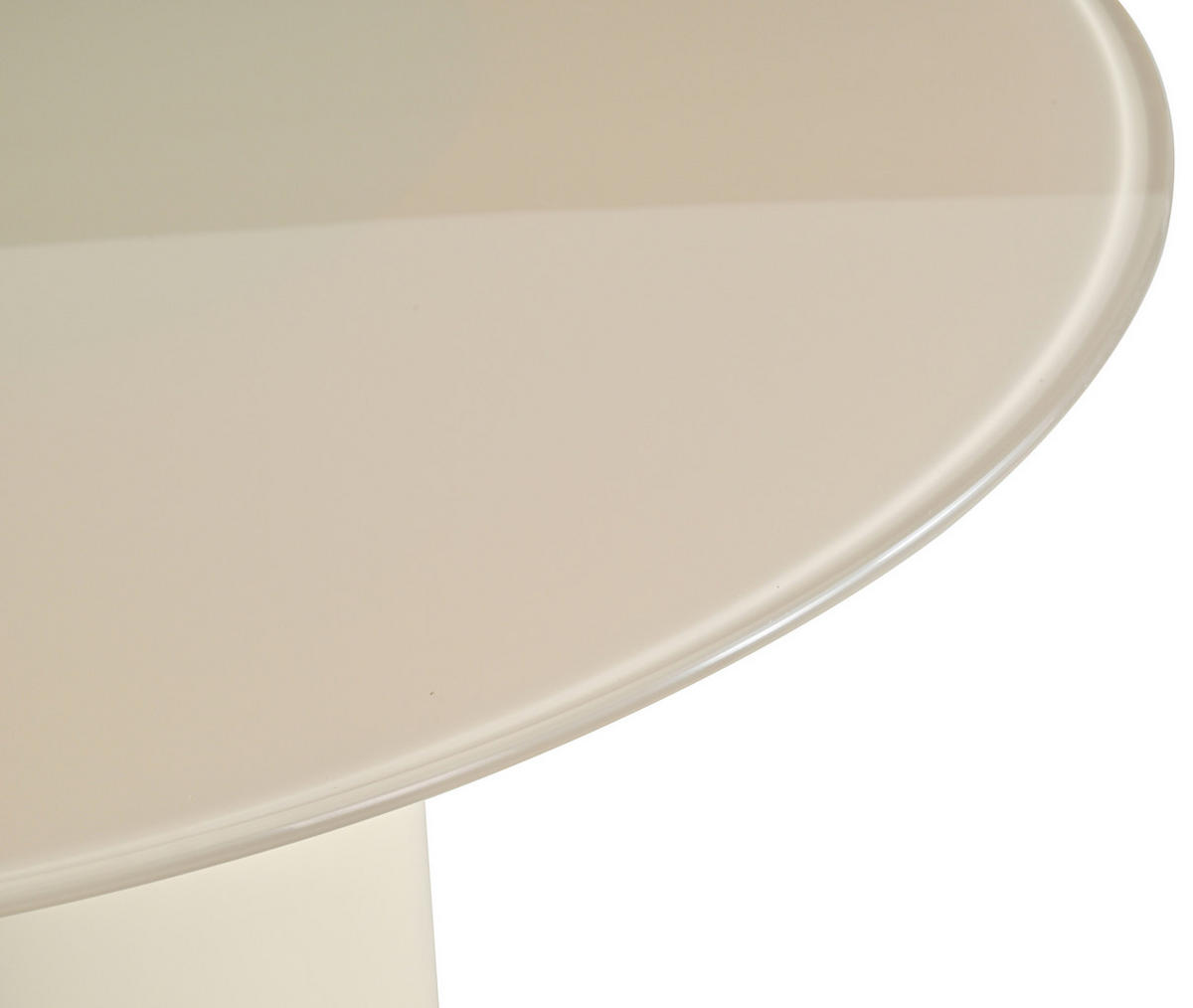 ESSTISCH Nachbildung  Glas, Holzwerkstoff rund Beige  - Beige, MODERN, Glas/Holzwerkstoff (120/75cm) - MID.YOU