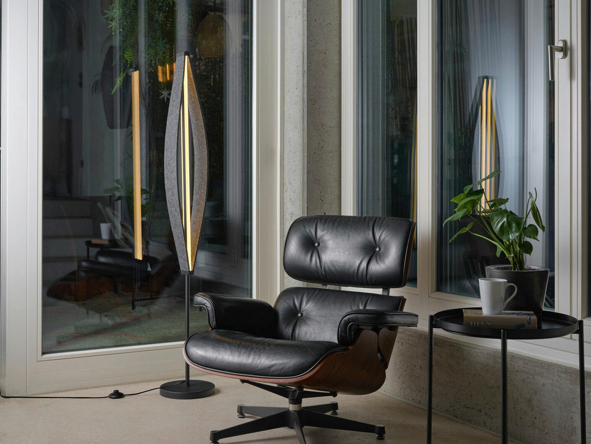 LED-STEHLEUCHTE 25/152,5 cm    - Dunkelgrau, Design, Kunststoff/Textil (25/152,5cm) - Osram