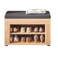 GARDEROBENBANK  in 75/49/39 cm  - Eschefarben/Anthrazit, Design, Holz/Holzwerkstoff (75/49/39cm) - Livetastic