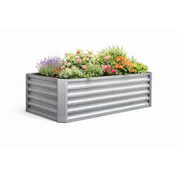 HOCHBEET - Silberfarben, Modern, Metall (180/57/90cm)