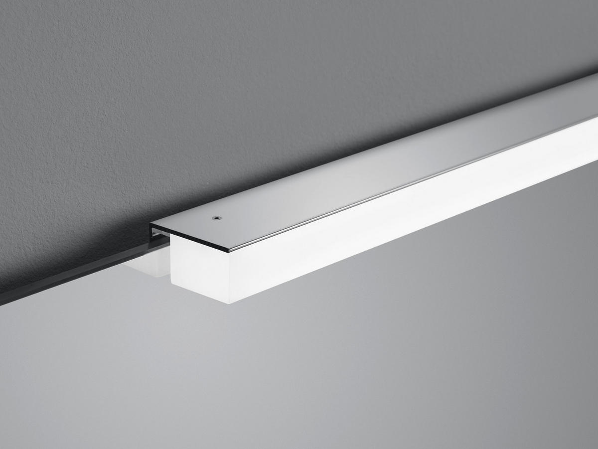 SPIEGELLEUCHTE Onta 120/2/4 cm   - Chromfarben, Design, Kunststoff/Metall (120/2/4cm) - Helestra