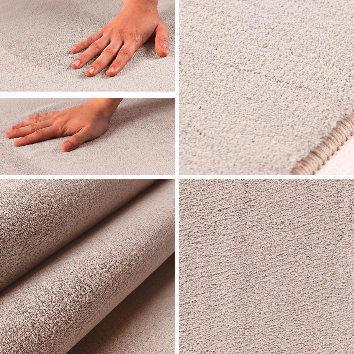 FLACHWEBETEPPICH 120/120 cm Sky Creme  - Creme, Design, Textil (120/120cm) - Novel