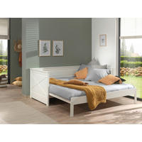 AUSZIEHBETT 90/200 cm  in Weiß  - Weiß, MODERN, Holz/Holzwerkstoff (90/200cm) - MID.YOU