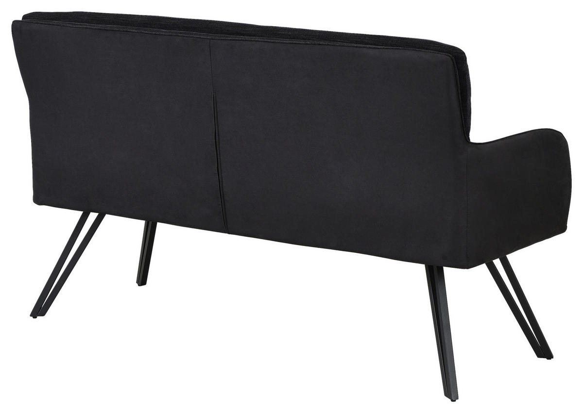 SITZBANK - Schwarz, MODERN, Textil/Metall (140/94/67cm) - MID.YOU
