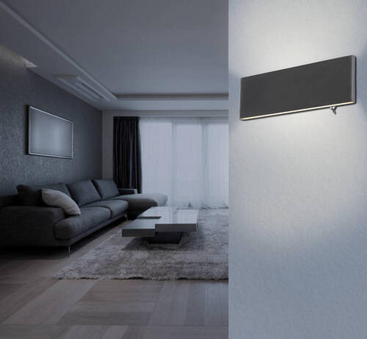 LED SVJETILJKA ZIDNA  - bijela/crna, Design, metal/plastika (22,5/4,5/8cm) - Globo