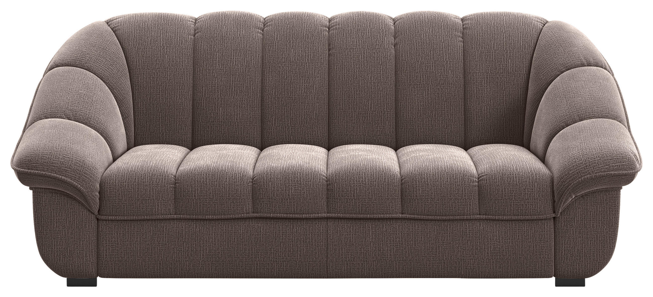 3-SITZER-SOFA Chenille Braun  - Schwarz/Braun, KONVENTIONELL, Kunststoff/Textil (215/88/104cm) - Welnova