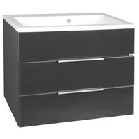 WASCHTISCHKOMBI  - Chromfarben/Anthrazit, Basics, Glas/Holzwerkstoff (80/61/50cm) - MID.YOU