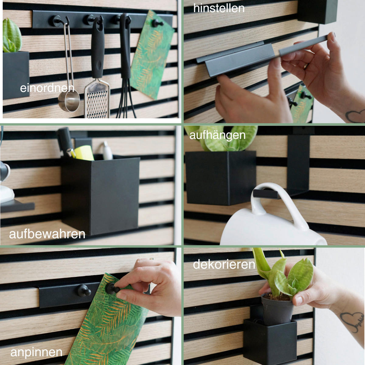 KÜCHEN-ORGANIZER-SET  - Schwarz, Basics, Metall (0,900kg)