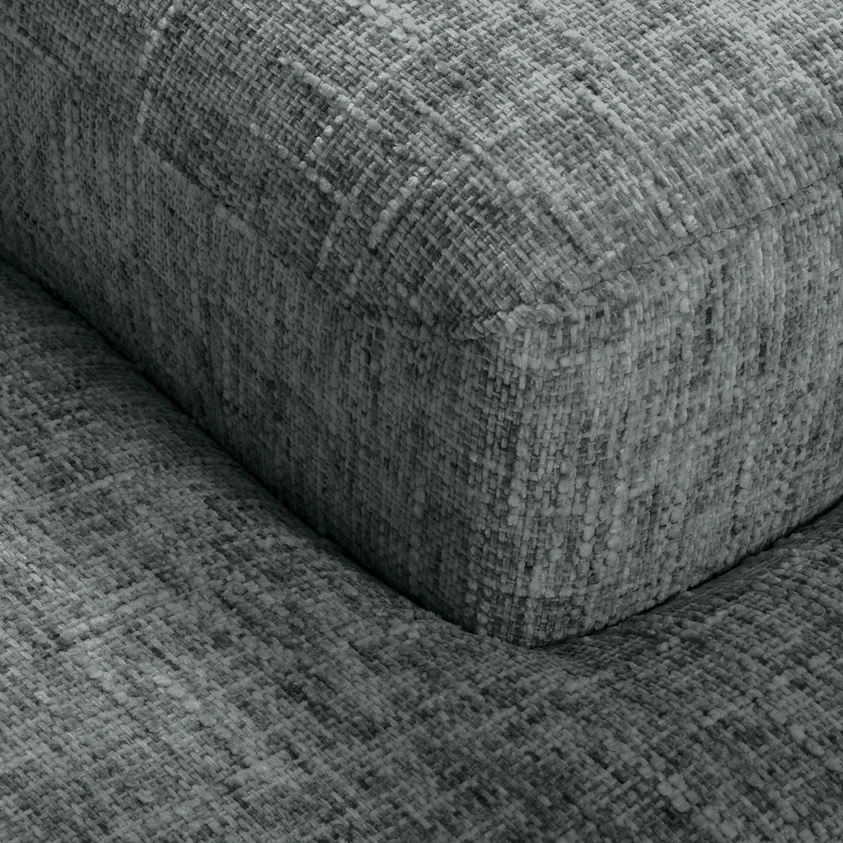 ECKSOFA PORTLAND Anthrazit Struktur Kopfteilverstellung  - Chromfarben/Anthrazit, Design, Holz/Textil (187/295cm) - Livetastic