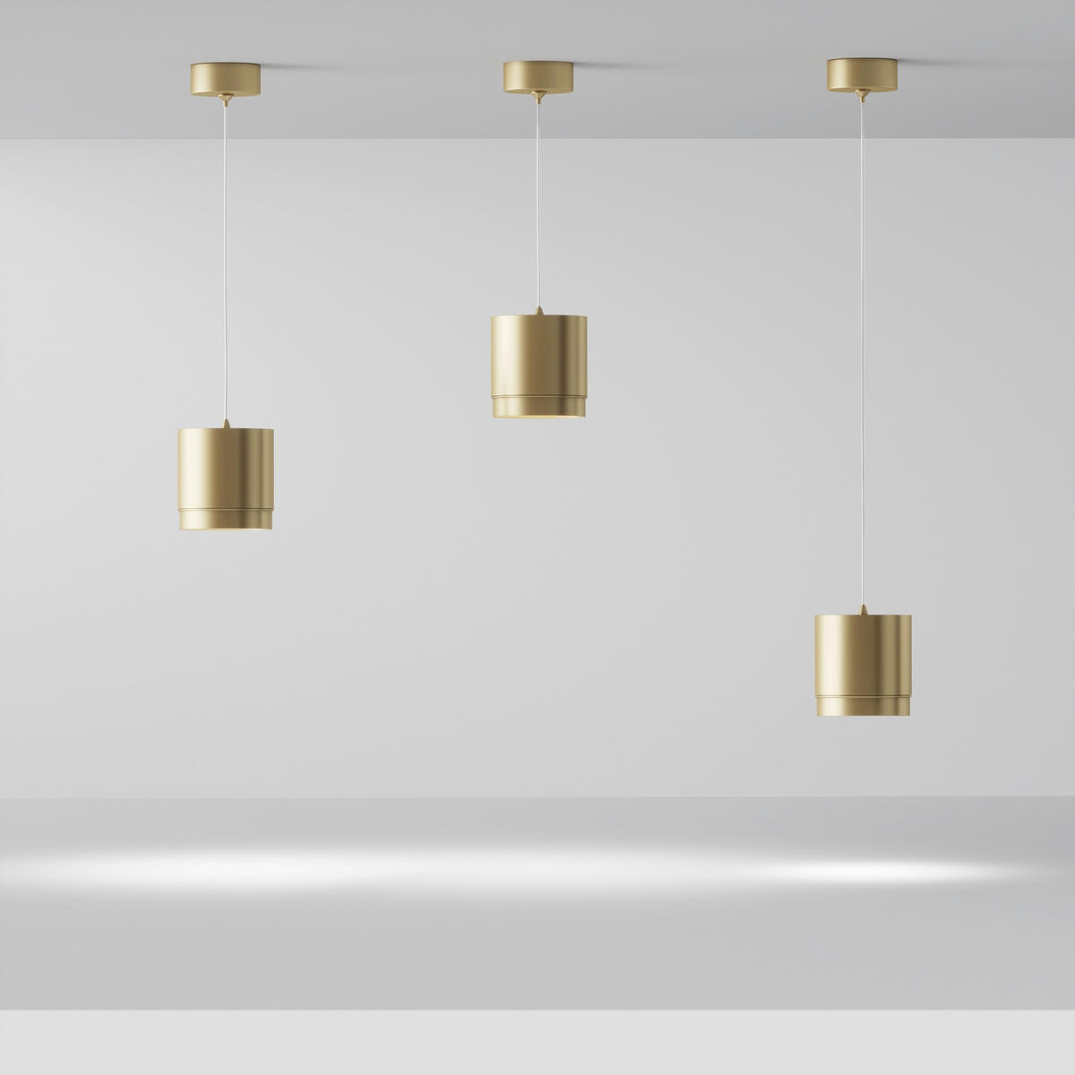 PENDELLEUCHTE Polar 8.2/108.5 cm  - Goldfarben, Design, Metall (8.2/108.5cm) - MAYTONI