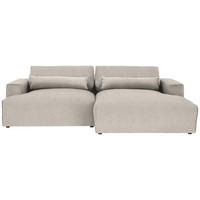 ECKSOFA Felicia in Struktur Beige  267/187 cm  - Beige/Schwarz, Design, Kunststoff/Textil (267/187cm) - Stylife
