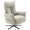 FERNSEHSESSEL  mit Relaxfunktion Chenille Creme  - Creme/Schwarz, Design, Textil/Metall (74/115/85cm) - Schöner Wohnen