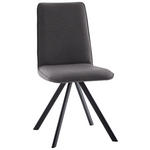 STUHL  in Eisen Flachgewebe Metall, Textil  - Schwarz/Grau, Design, Textil/Metall (48/93/60cm) - Cantus