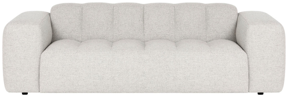 3-SITS SOFFA i flatväv beige  - beige/svart, Modern, metall/trä (250/75/105cm) - Niels Andersson
