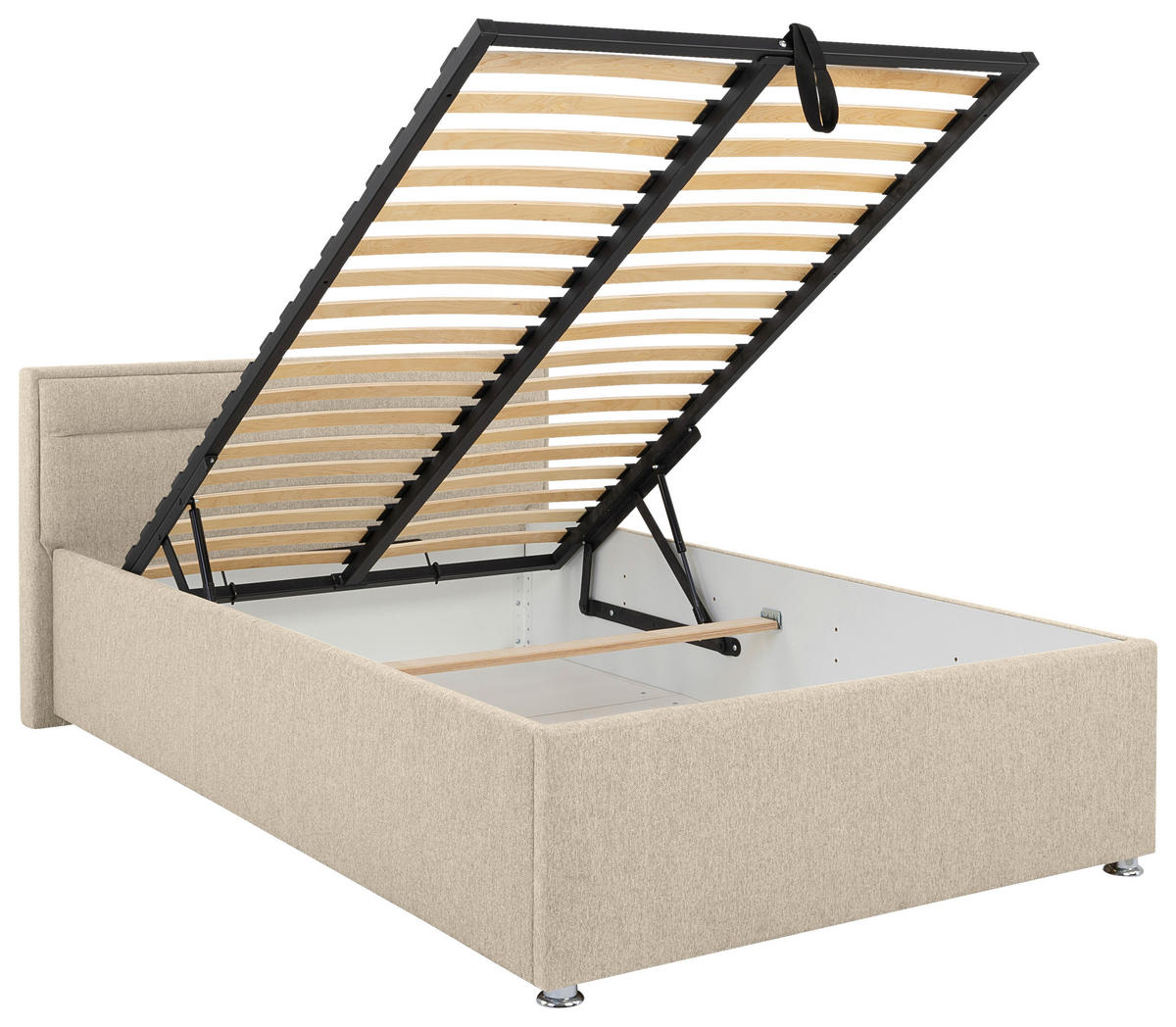 TAPECIRANI KREVET   120/200 cm   bež  - bež, Moderno, drvo/metal (120/200cm) - MID.YOU