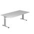 SCHREIBTISCH - Silberfarben/Grau, KONVENTIONELL, Holzwerkstoff/Metall (200/65-85/100cm) SCHREIBTISCH - Silberfarben/Grau, KONVENTIONELL, Holzwerkstoff/Metall (200/65-85/100cm)
