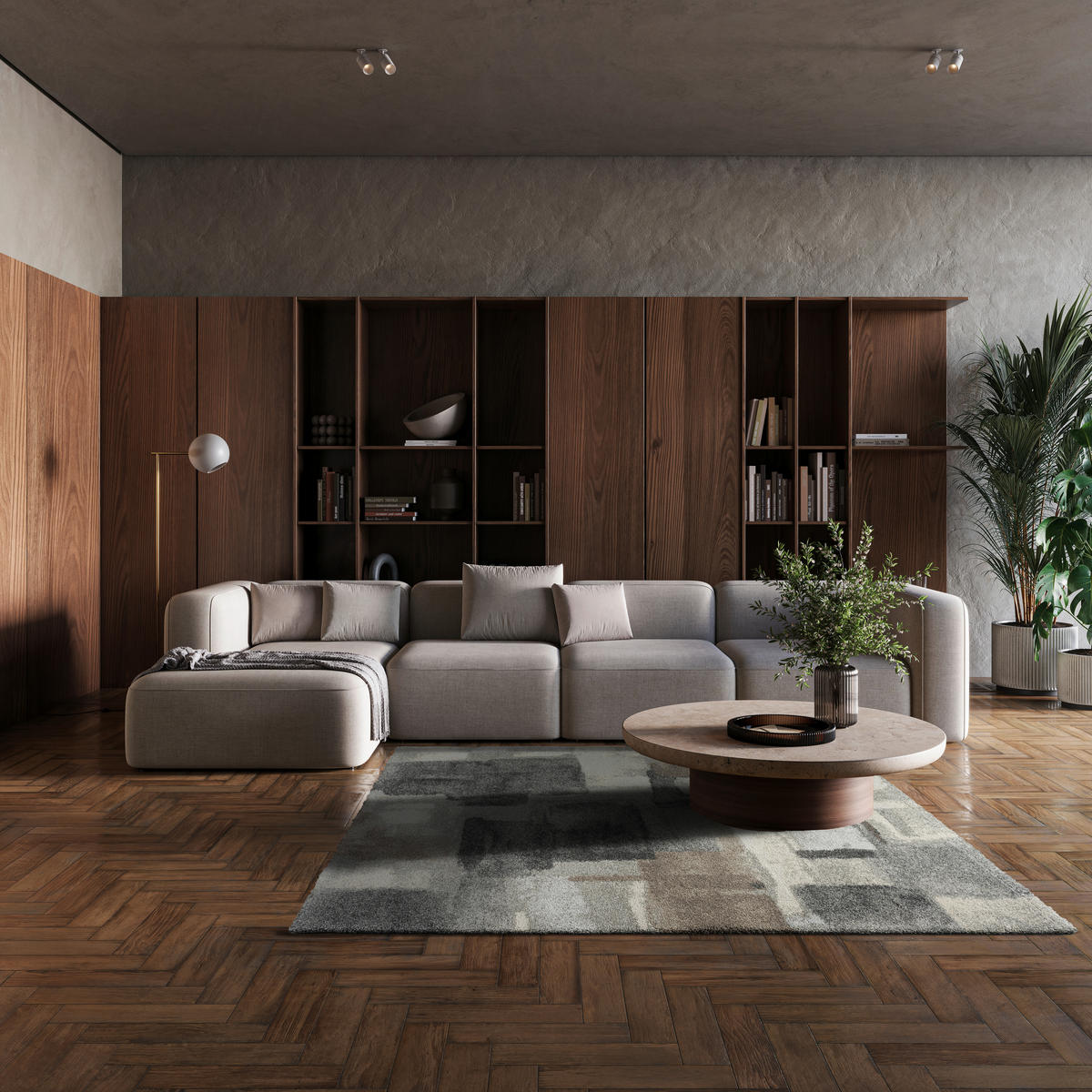 WEBTEPPICH 200/290 cm Mehari Anthrazit, Creme, Silberfarben rechteckig  - Anthrazit/Silberfarben, Basics, Kunststoff/Textil (200/290cm) - Novel