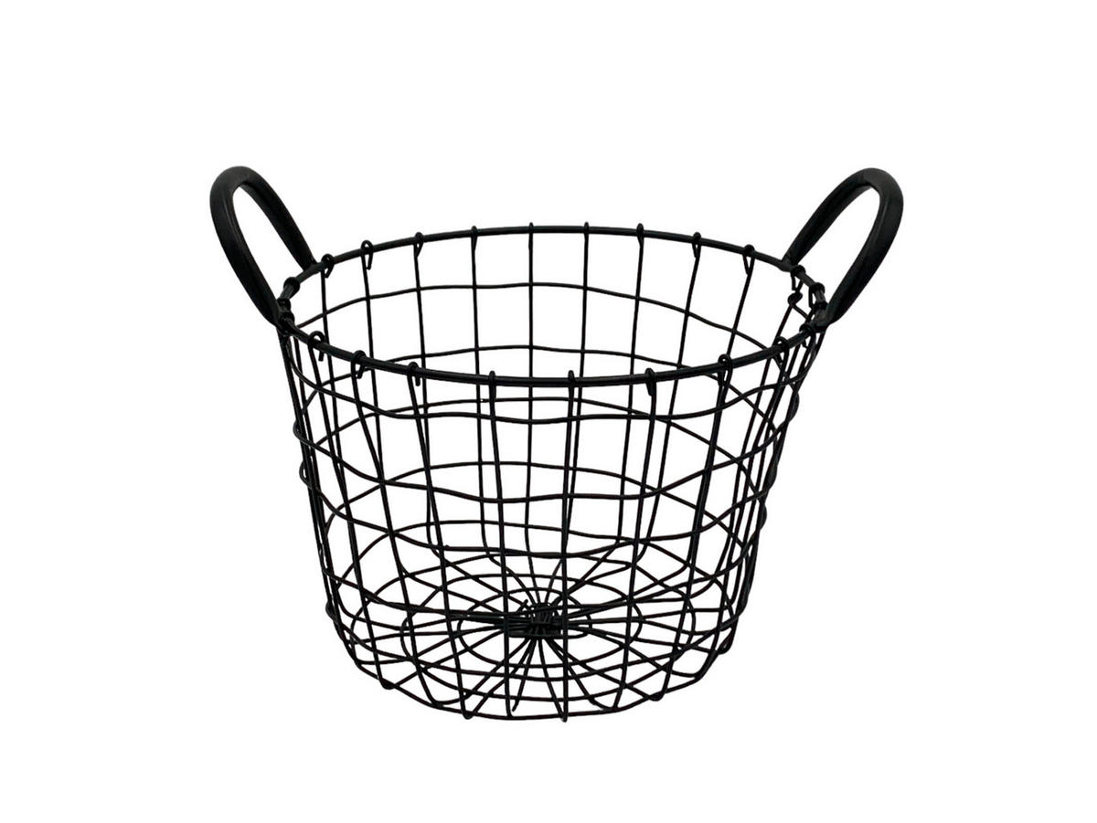 KORB - Schwarz, KONVENTIONELL, Metall (25/18cm)