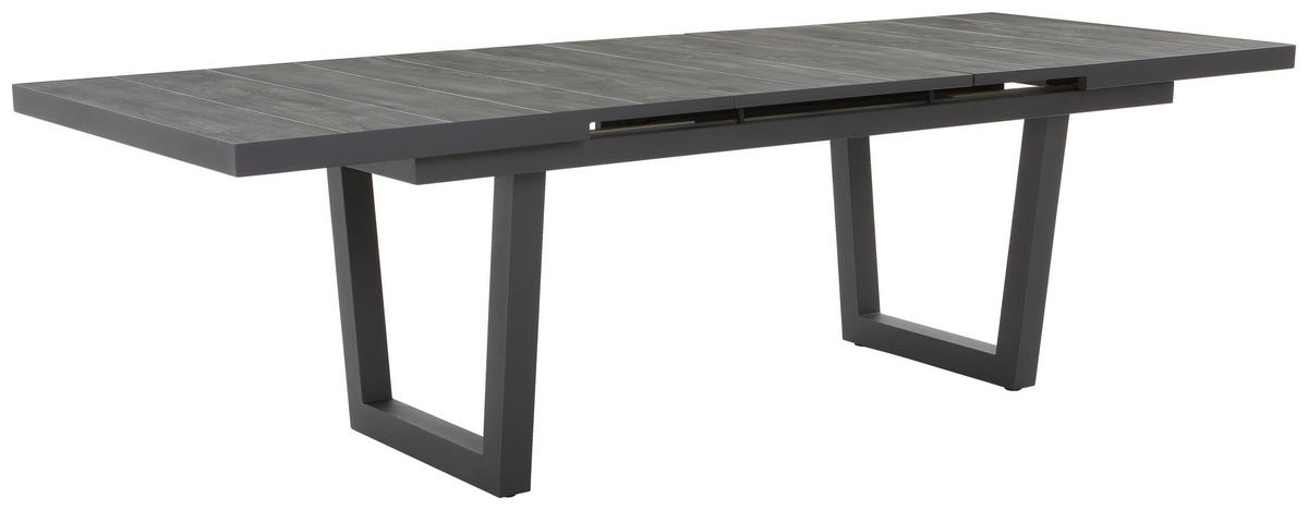 GARTENTISCH 200/260/100/77 cm Metall, Keramik rechteckig  - Dunkelgrau/Anthrazit, MODERN, Keramik/Metall (200/260/100/77cm) - Ambia Garden