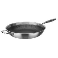 BRATPFANNE INOXXA BLACK Vitaflon® Quarzit Beschichtung 36 cm  - Edelstahlfarben, Basics, Metall (36cm) - GSW